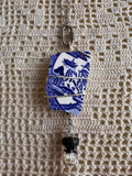 Blue Vintage China Necklace