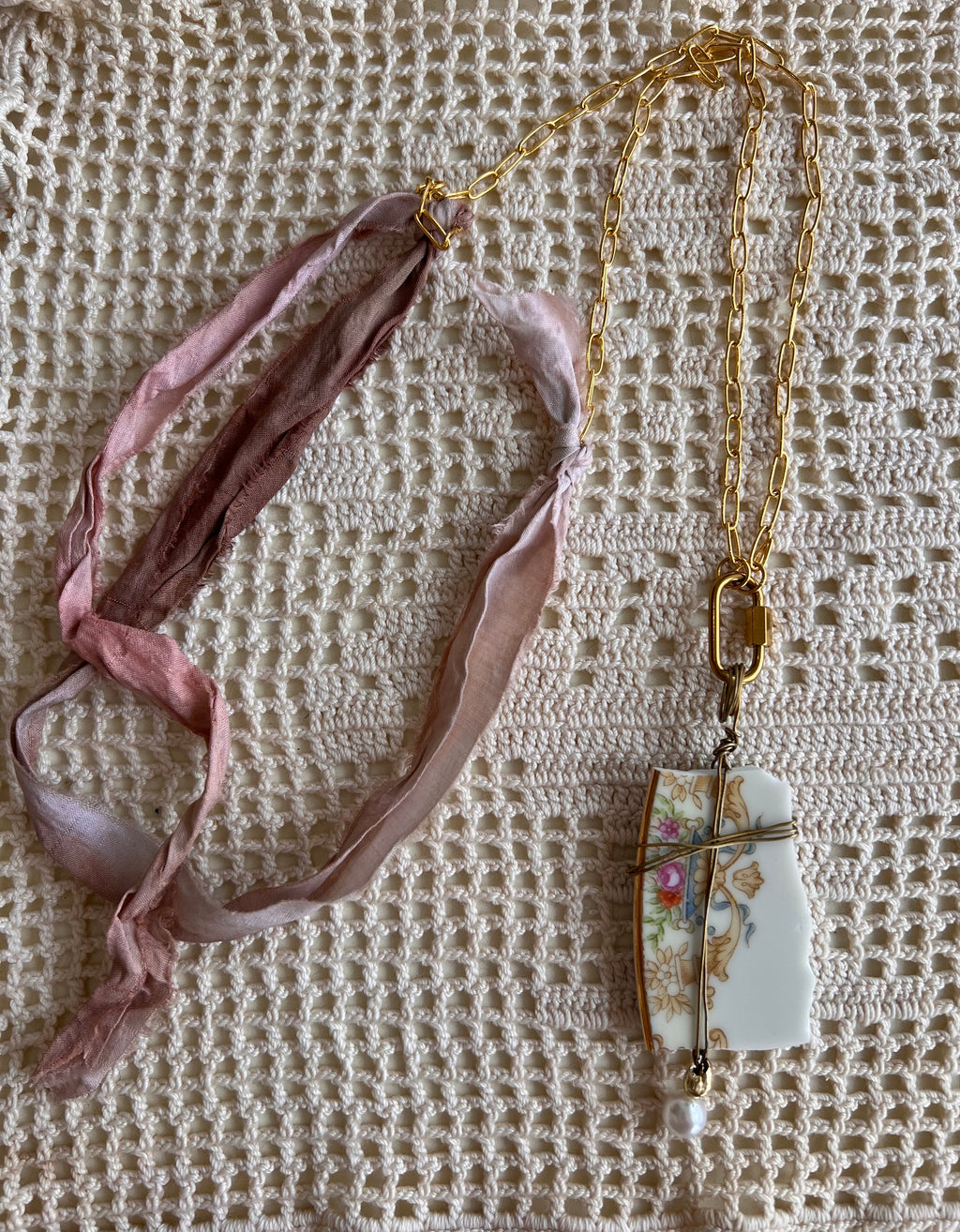 Vintage China Cross Necklace