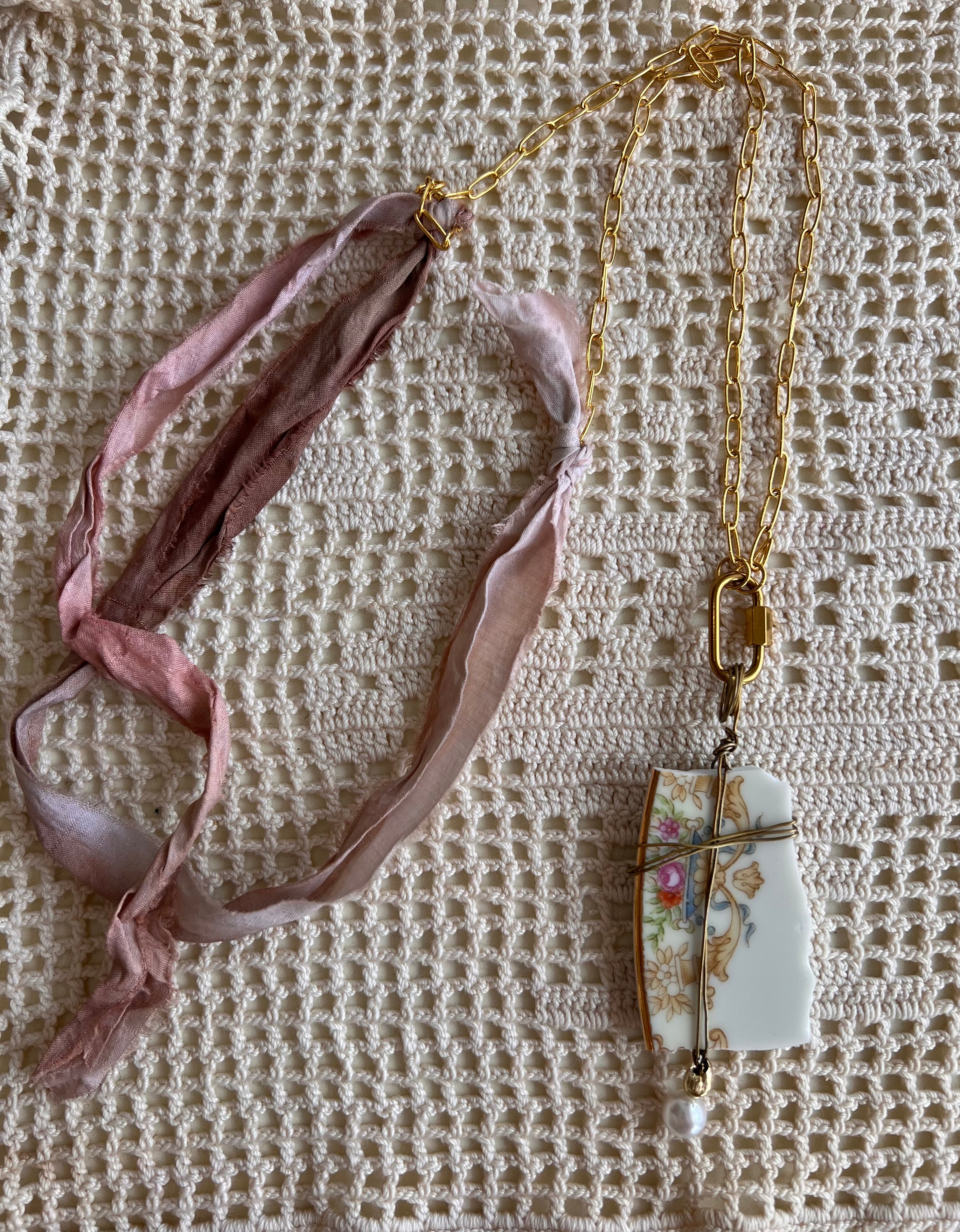 Vintage China Cross Necklace