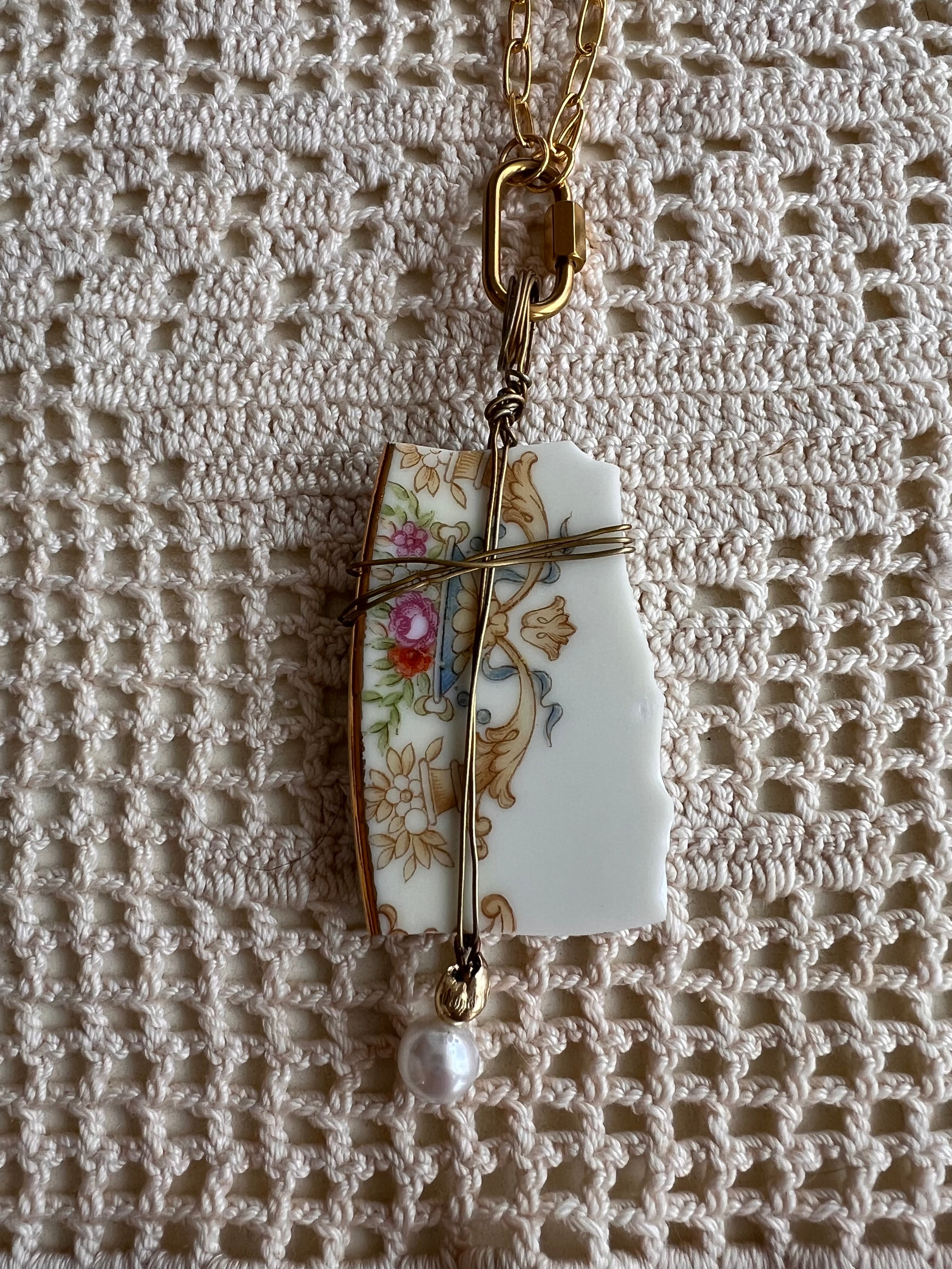Vintage China Cross Necklace