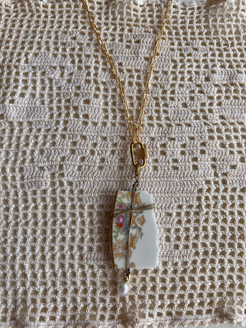 Vintage China Cross Necklace