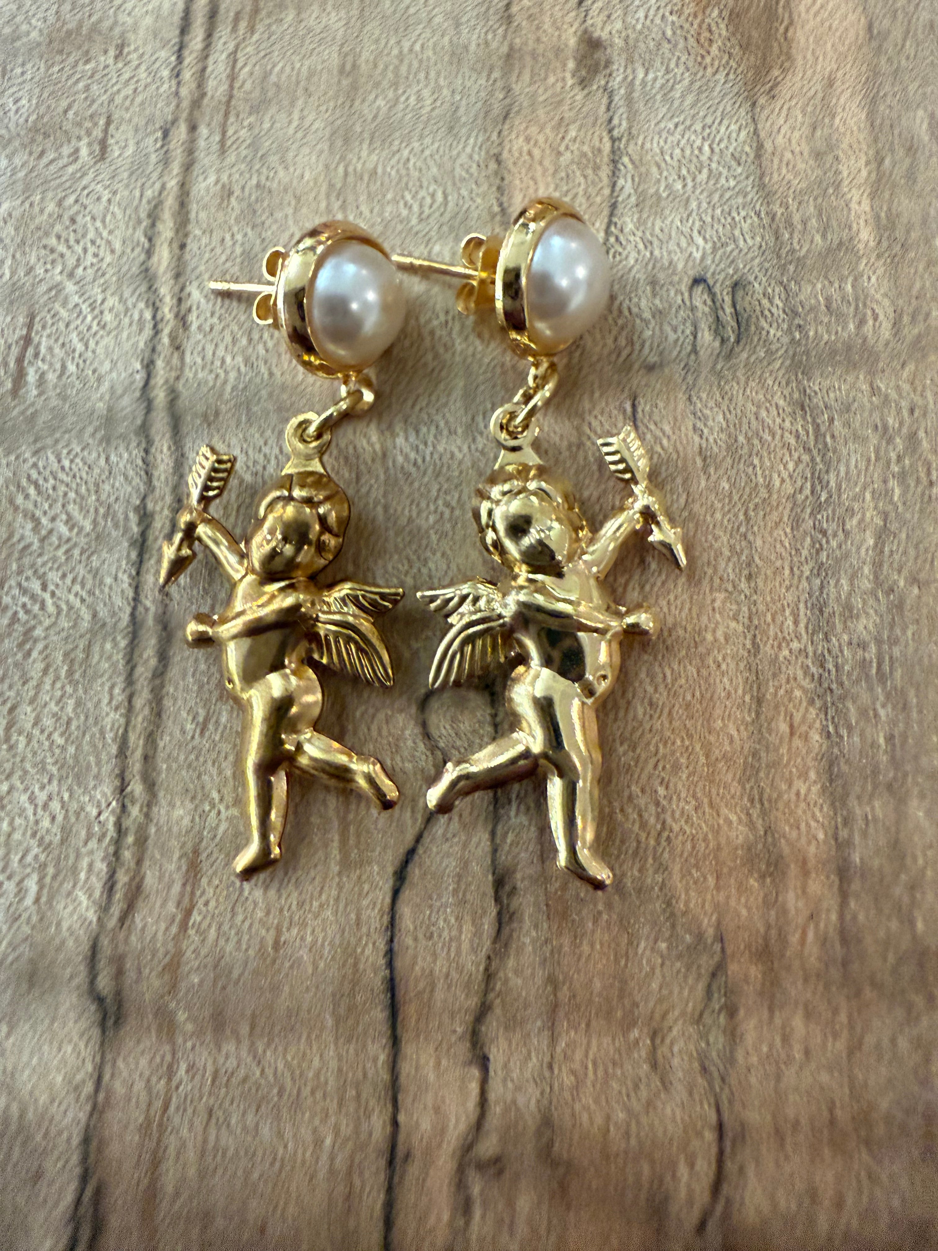St. Valentine Cherub earrings