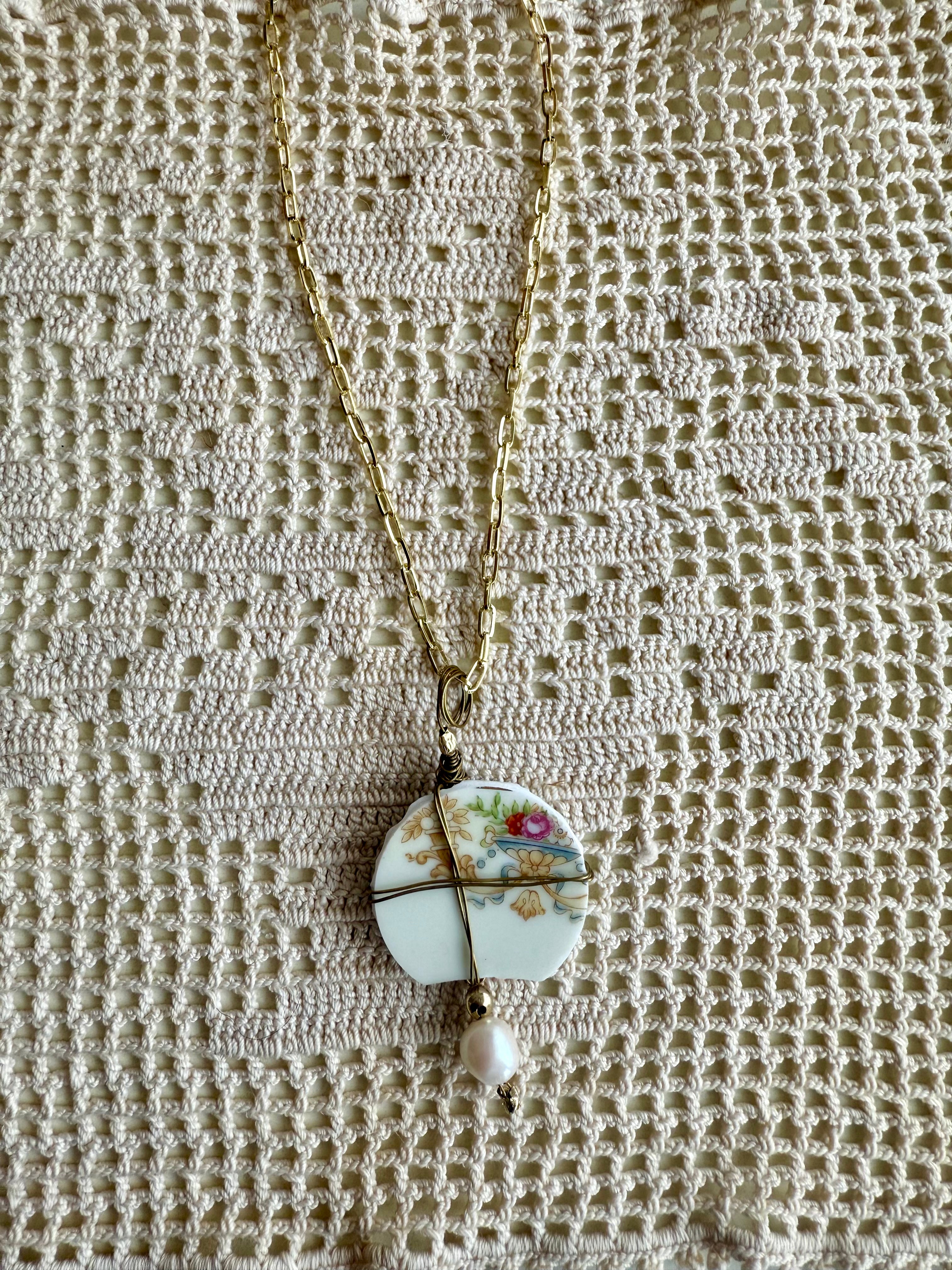 Handmade Vintage China necklace