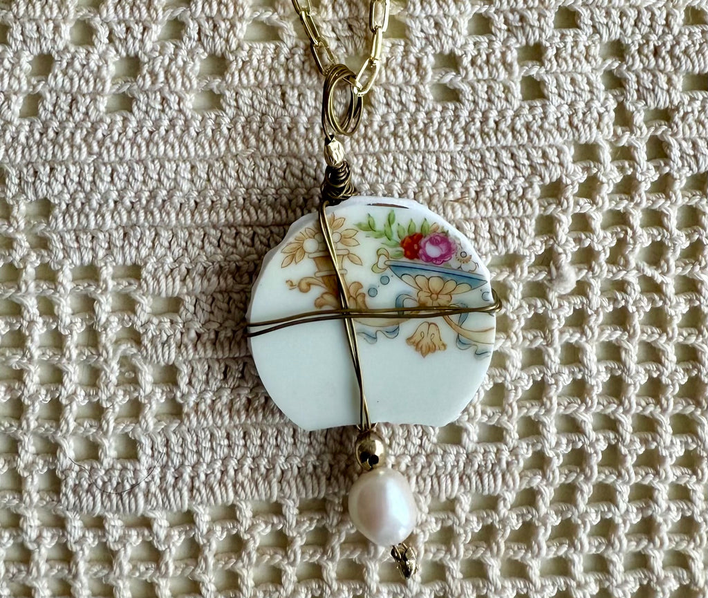 Handmade Vintage China necklace