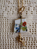 Vintage China and Cherub Necklace