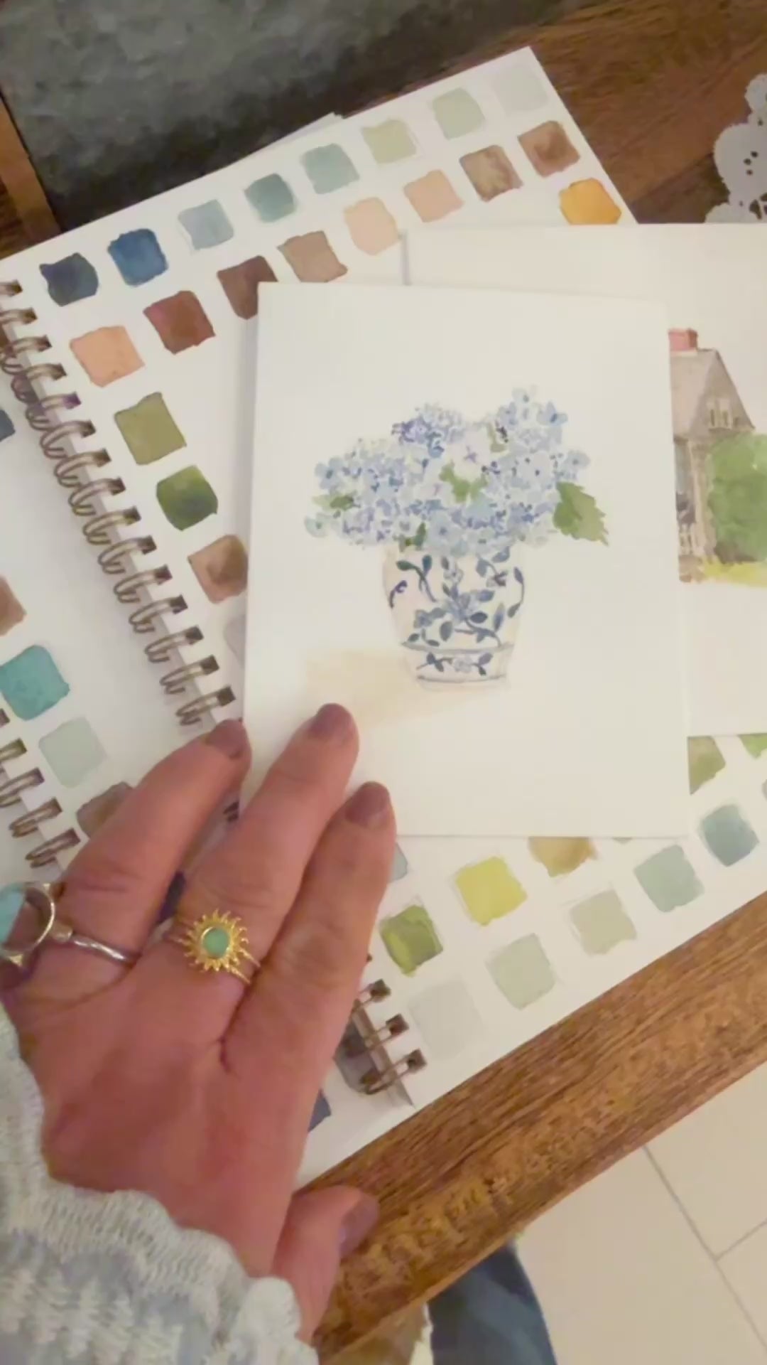 Hydrangea Watercolor Book by Emily Lee Studio